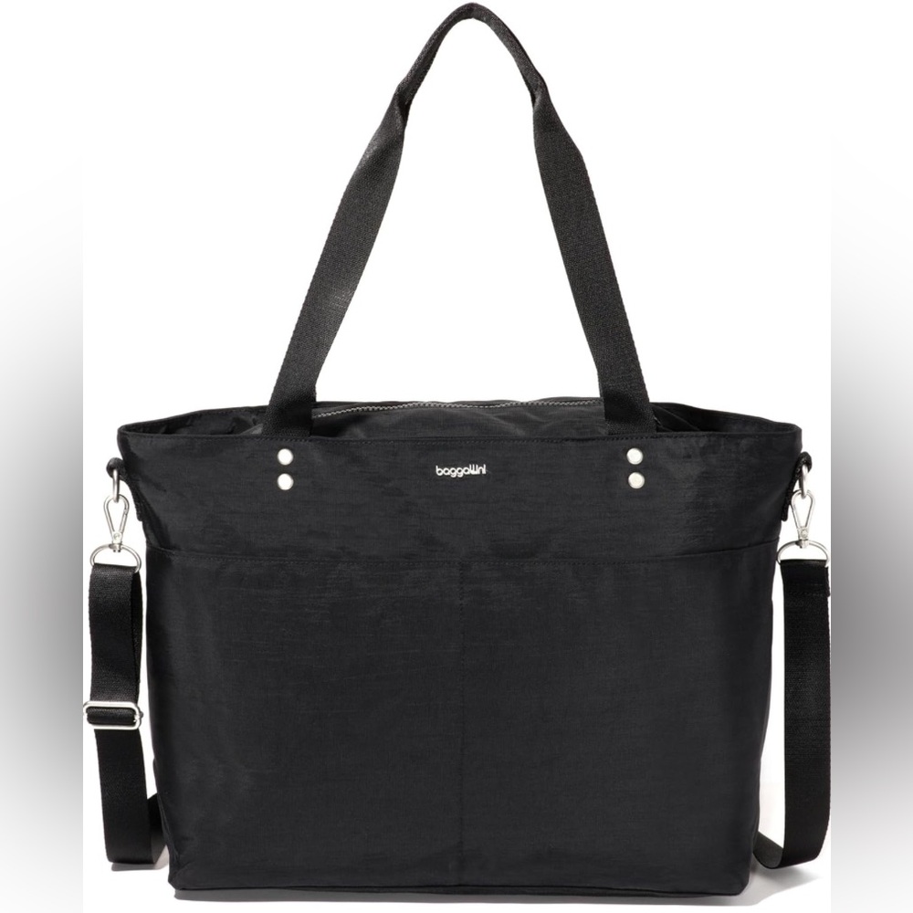 Baggallini Carryall Laptop Tote-Medium 12x19 Inch Travel Crossbody Shoulder Bag